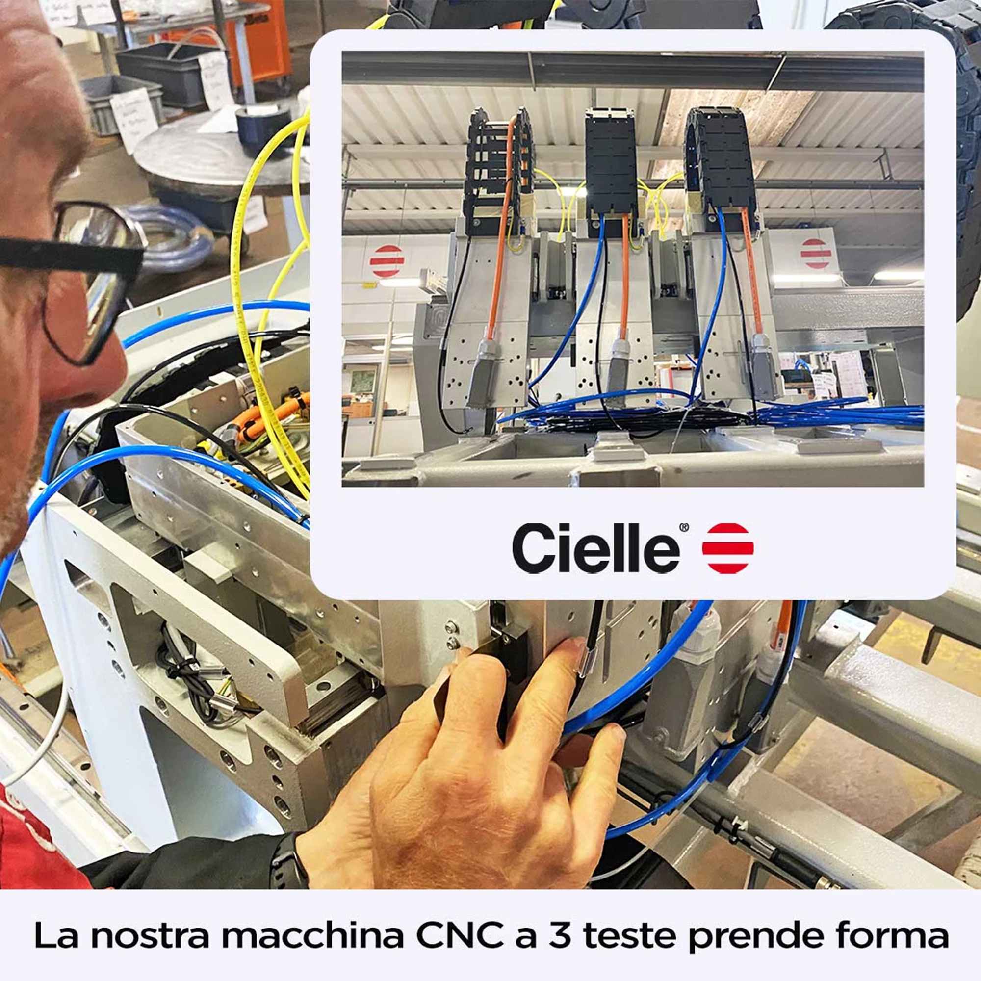LA NOSTRA MACCHINA CNC A 3 TESTE PRENDE FORMA