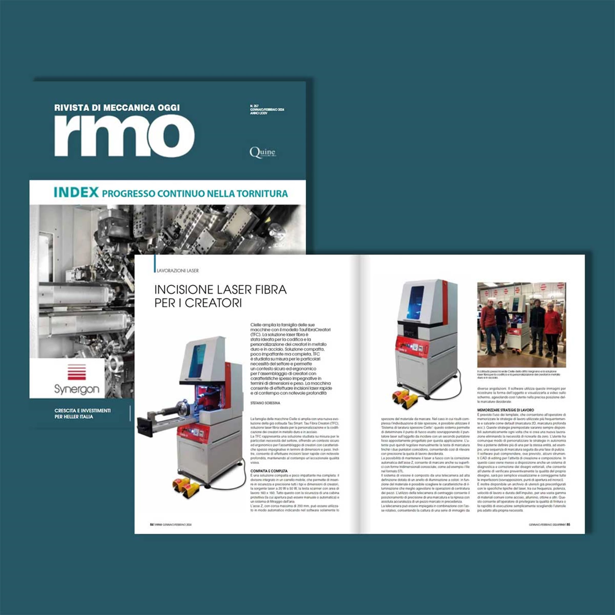 A revista Meccanica Oggi escreve sobre nosso TAU FIBRA CREATORI